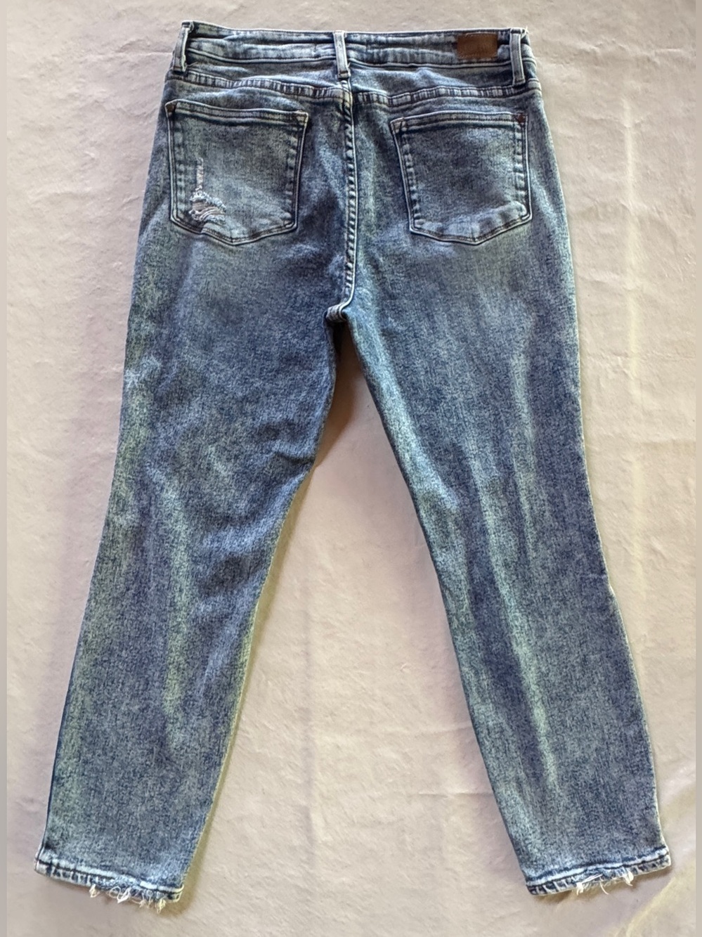 Judy Blue Acid Wash Distressed Boyfriend Jeans JB88281 Medium Indigo Wash 13/31 - Picture 4 of 17